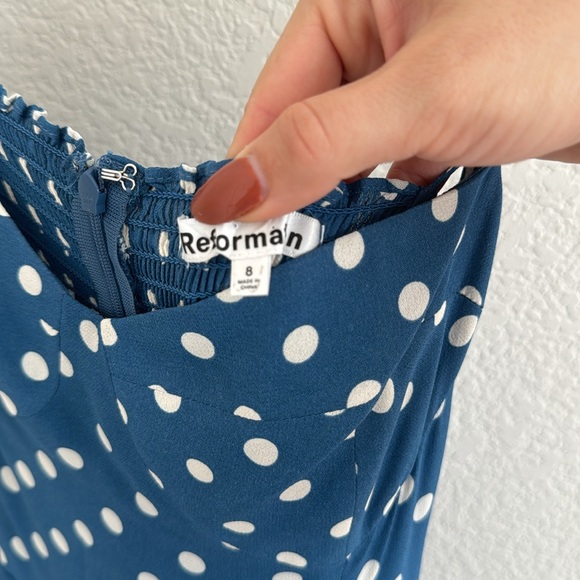 Reformation Juliette Dress Lazuli Polka Dot - Picture 5 of 6